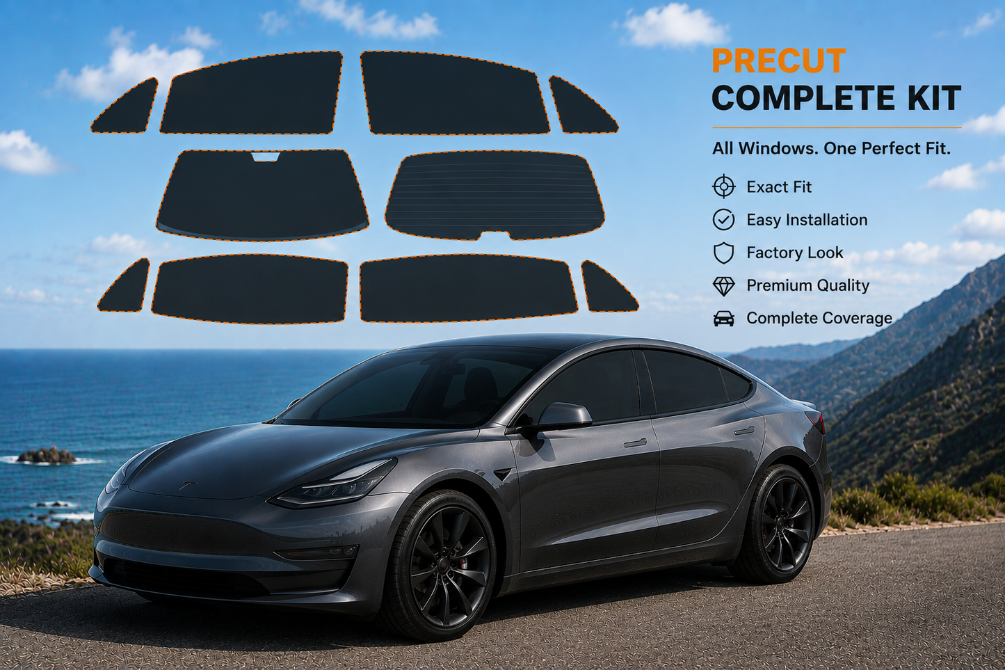 NosKings Core Series Nano Ceramic Precut Window Tint Kit