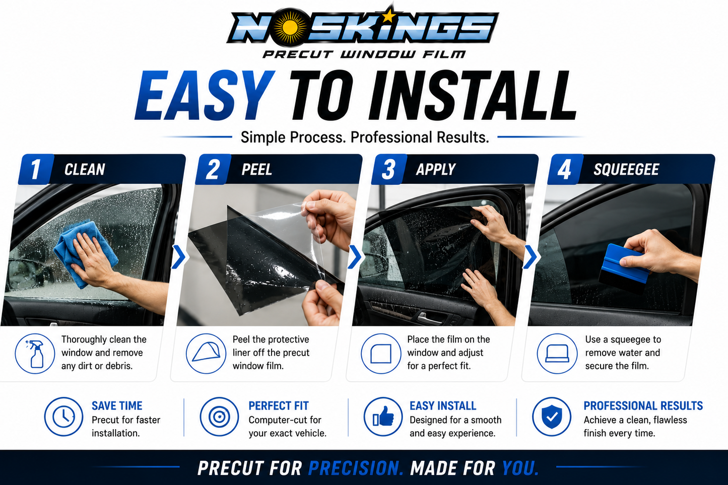 NosKings Core Series Nano Ceramic Precut Window Tint Kit