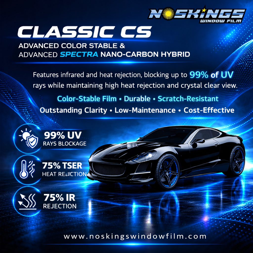 Nano Carbon Precut Window Tint Kit - Custom Fit for Car, Truck & SUV | 99% UV Protection, TSER 75% Heat Reduction