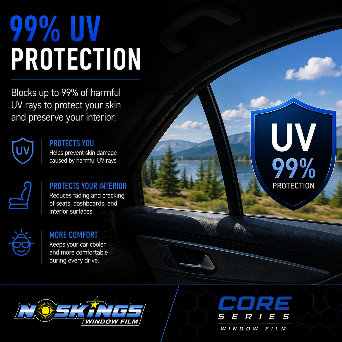 NosKings Core Series IR90 Nano Ceramic Automotive Window Tint Roll